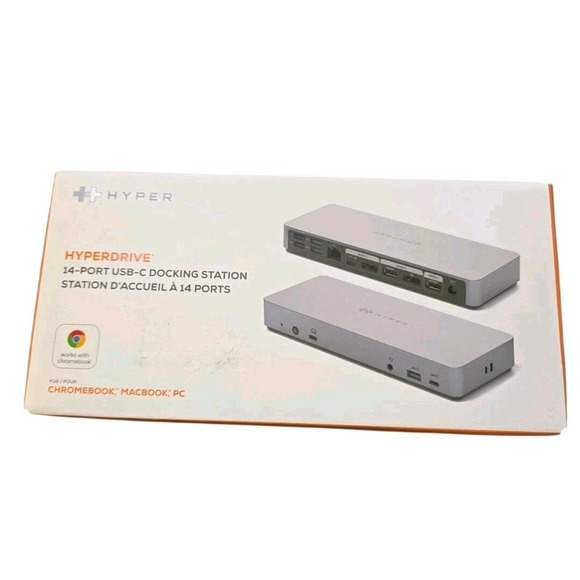 Hyper Tough Other - Hyper HyperDrive 14-Port USB-C Docking Station HD-GD1000-US-50 2 X HDMI 2.0